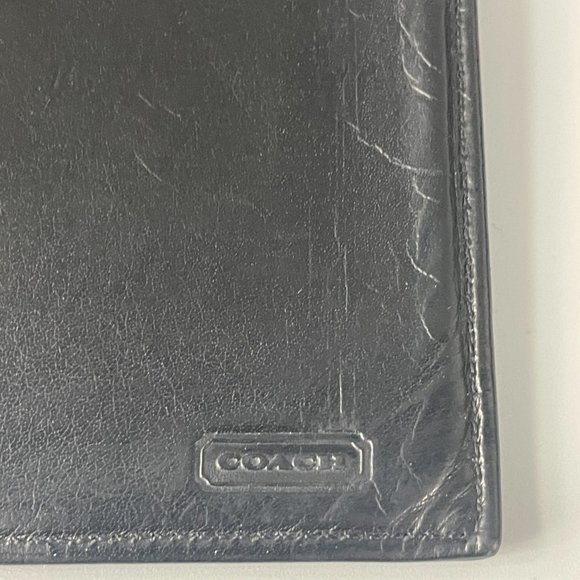 Vintage Coach Bi-fold All-Leather Long Wallet W/Checkbook Cover - Picture 9 of 14